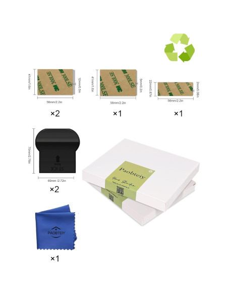 Elevador de Asiento de Inodoro Paobteiy Blanco/Negro 4 Piezas