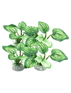 Plantas Artificiales para Acuario Auvotuis 5cm Verde - 4 Pcs