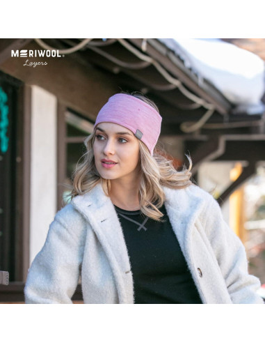 Banda de cabeza reversible Meriwool unisex de lana merino