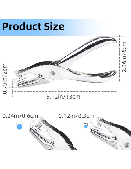 Juego de 2 Perforadoras Manuales de Papel TKYZMS - 6mm y 3mm