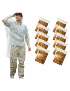 Ponchos Desechables GIISAM para Adultos - 12 Pcs Impermeables