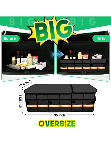 Organizador de Maletero LIBZAKI Plegable Impermeable 93L Negro