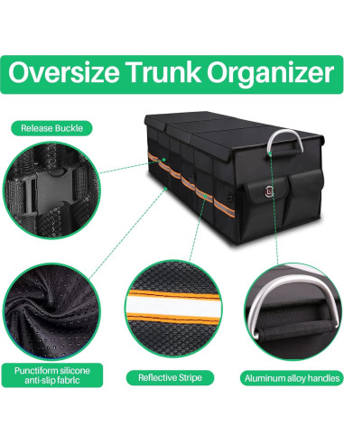 Organizador de Maletero LIBZAKI Plegable Impermeable 93L Negro