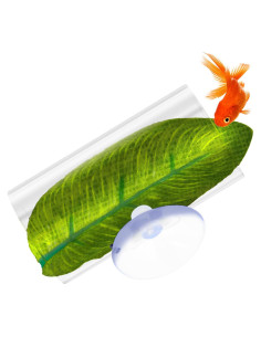 Túnel Acrílico para Peces Betta Aysatogc con Hoja Simulada