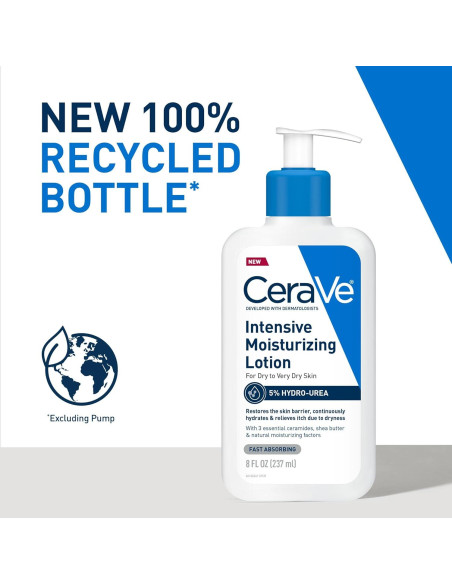 CeraVe Loción Hidratante Intensiva 236.6ml Hidro-Urea Manteca Karité