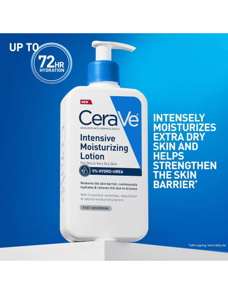 CeraVe Loción Hidratante Intensiva 236.6ml Hidro-Urea Manteca Karité