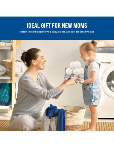 Bolas de Secado de Lana Ezhippie XL 12 Piezas - Orgánica y Reutilizable