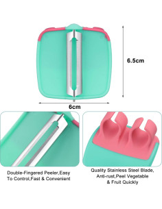 Peladores de Palma Mudder 4 Piezas Acero Inoxidable Ergonómico 2