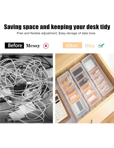 Caja Organizadora de Cables PGTDCAMU con 16 Sujetacables