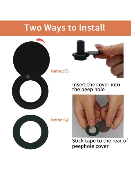 Cubierta de Mirilla de Latón HARDHAWK para Puerta Negra