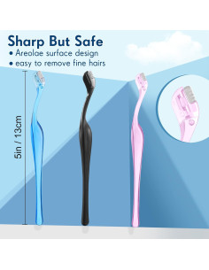 6 Piezas Afeitadoras Faciales para Mujeres Honoson - Azul, Rosa, Negro 2