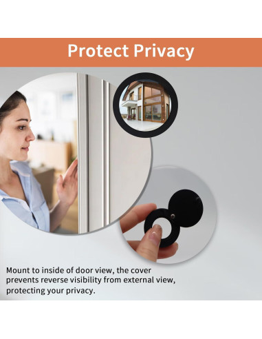 Cubierta de Mirilla de Latón HARDHAWK para Puerta Negra