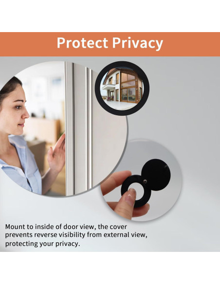 Cubierta de Mirilla de Latón HARDHAWK para Puerta Negra