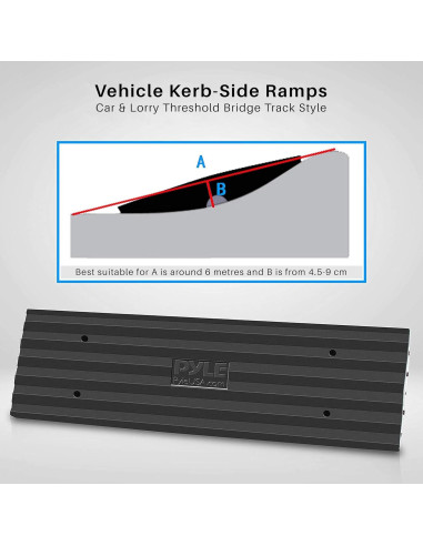 Rampa de Curb Pyle PCRBDR24 1.22m Alta Resistencia 4990kg