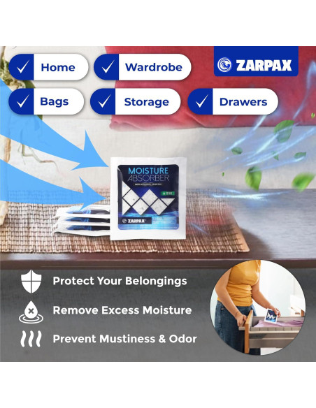 Bolsitas Absorbentes de Humedad Zarpax 40g - Set de 8