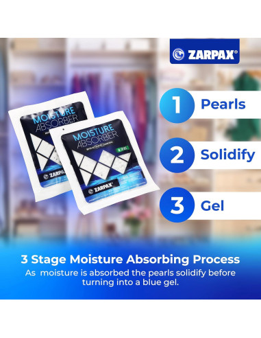 Bolsitas Absorbentes de Humedad Zarpax 40g - Set de 8