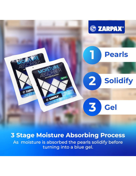 Bolsitas Absorbentes de Humedad Zarpax 40g - Set de 8