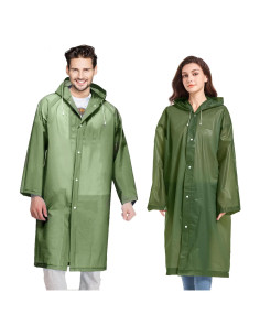 Chubasqueros Reutilizables EVA 2 Pack - Ponchos de Lluvia Unisex