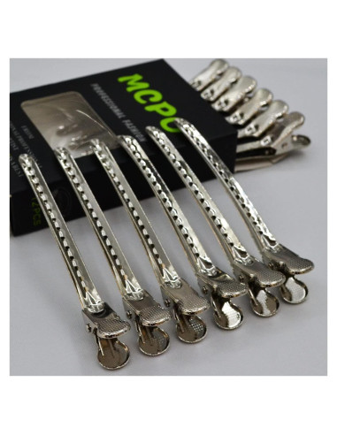 12 Clips de Pelo Metal Duckbill KACYDI 9.5cm Antideslizantes