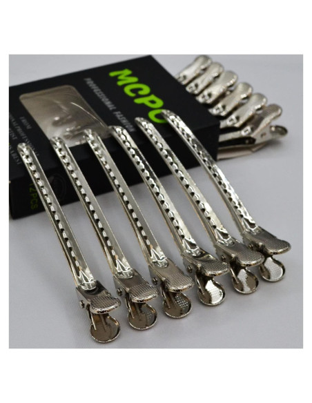 12 Clips de Pelo Metal Duckbill KACYDI 9.5cm Antideslizantes