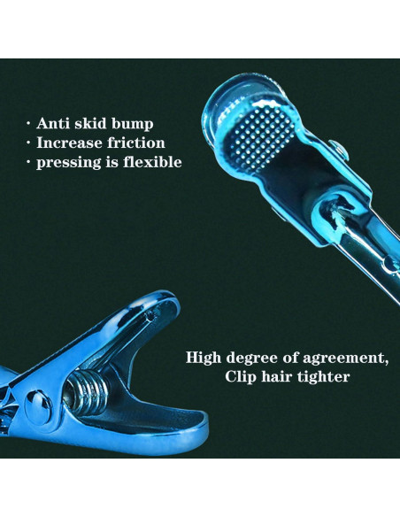 12 Clips de Pelo Metal Duckbill KACYDI 9.5cm Antideslizantes