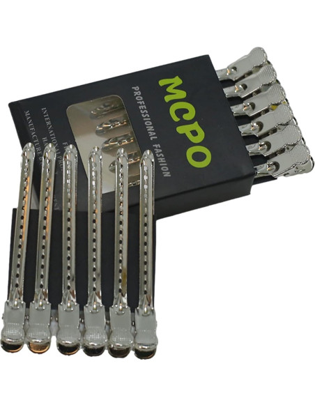 12 Clips de Pelo Metal Duckbill KACYDI 9.5cm Antideslizantes