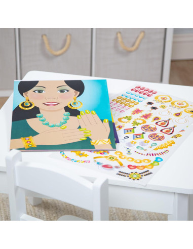 Almohadilla de Calcomanías de Joyería y Uñas Melissa & Doug - 360+ Calcomanías
