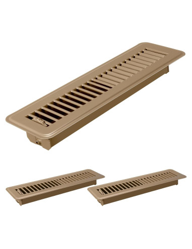 Cubiertas de Ventilación de Piso Metalicas Tandefio 2 Pcs 2x30 cm