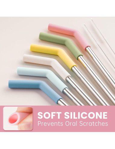 Pajitas Reutilizables Tomorotec de Acero Inoxidable 6-Pack