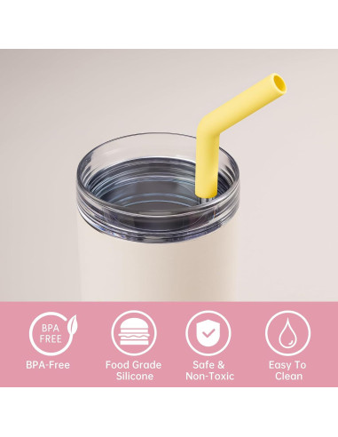 Pajitas Reutilizables Tomorotec de Acero Inoxidable 6-Pack