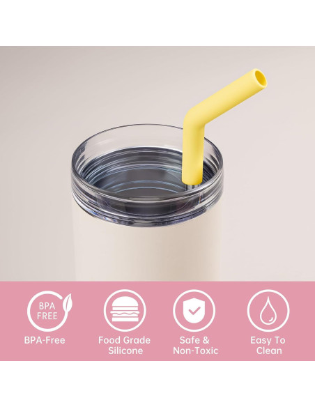 Pajitas Reutilizables Tomorotec de Acero Inoxidable 6-Pack