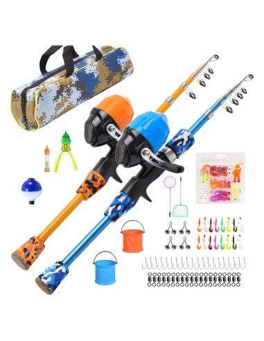 Caña de Pesca Telescópica para Niños BETTER LEADER 1.5m