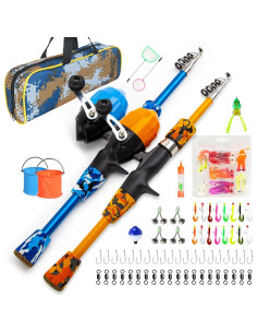 Caña de Pesca Telescópica para Niños BETTER LEADER 1.5m 2