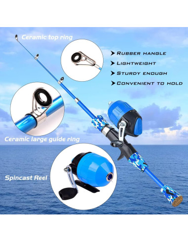 Caña de Pesca Telescópica para Niños BETTER LEADER 1.5m