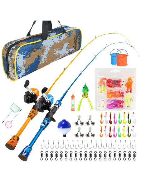 Caña de Pesca Telescópica para Niños BETTER LEADER 1.5m