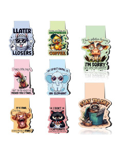 Marcadores Magnéticos Sarcásticos Wxiben - 8 Pcs Animales
