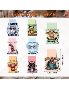 Marcadores Magnéticos Sarcásticos Wxiben - 8 Pcs Animales 2