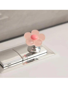 5 Botones de Inodoro Flor Multicolor CRZQXOUR 3.81x4.83cm 2