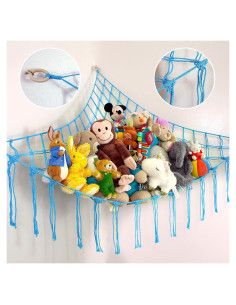 Hamaca Grande para Animales de Peluche Abby Baby Azul 142x107cm