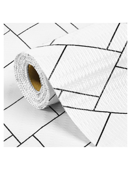 Forro de Estante Antideslizante GOPAS 30x300 cm PVC Rombo Negro