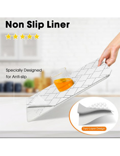 Forro de Estante Antideslizante GOPAS 30x300 cm PVC Rombo Negro 2