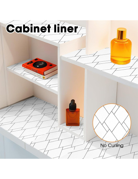 Forro de Estante Antideslizante GOPAS 30x300 cm PVC Rombo Negro