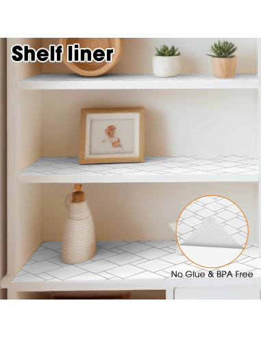 Forro de Estante Antideslizante GOPAS 30x300 cm PVC Rombo Negro