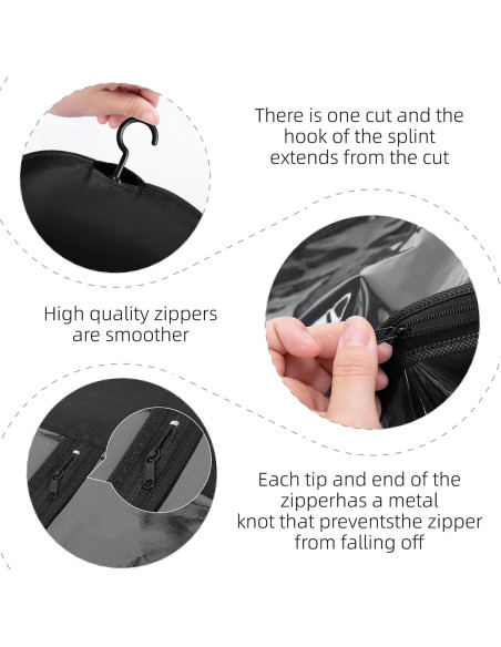 Bolsa de Almacenamiento para Pelucas AIHOPESTO 3PCS Negro