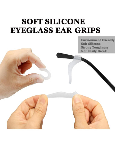 20 Pares Sujetadores Antideslizantes Gafas + 3 Correas Ajustables