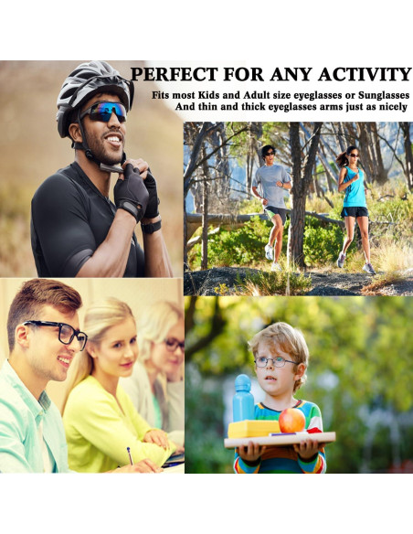 20 Pares Sujetadores Antideslizantes Gafas + 3 Correas Ajustables