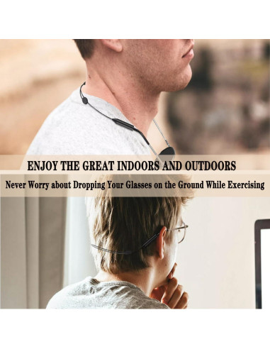 20 Pares Sujetadores Antideslizantes Gafas + 3 Correas Ajustables