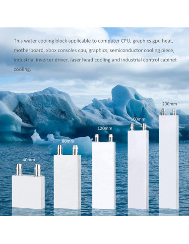Bloque de Enfriamiento de Agua CLYXGS 40x80mm Aluminio