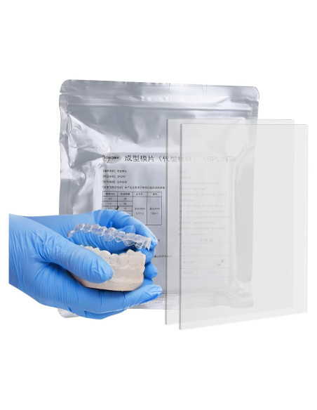 Hojas de Splint Dental Termoformadas 1.0mm - 20 Piezas