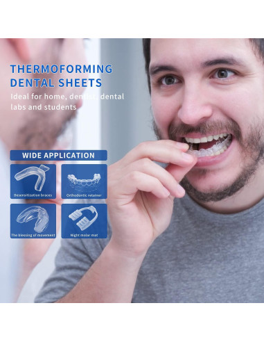 Hojas de Splint Dental Termoformadas 1.0mm - 20 Piezas